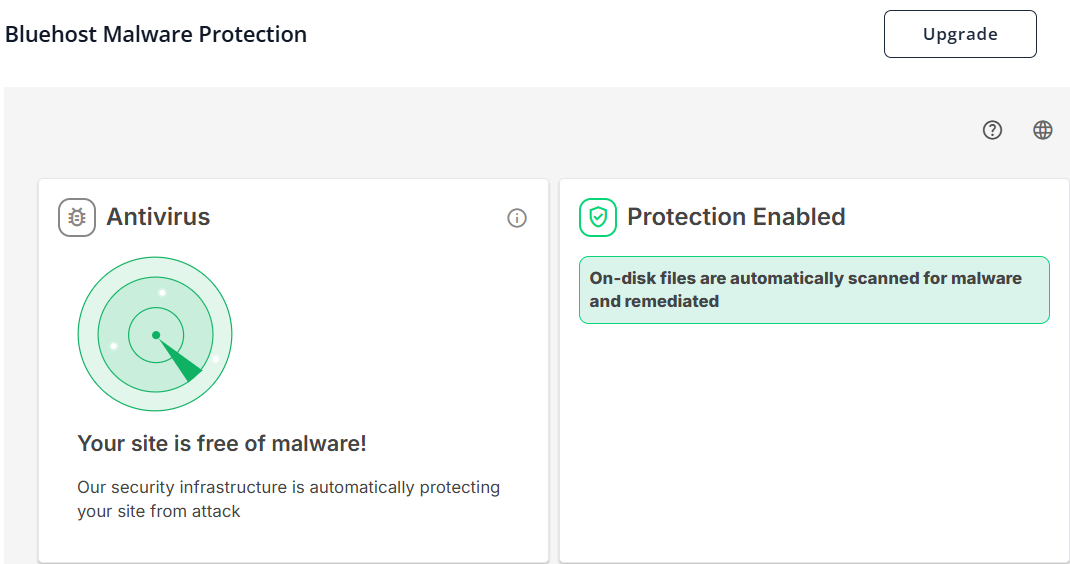 Bluehost Malware Protection - Non-WordPress Dashboard